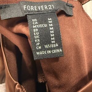 Forever 21 Chocolate Satin Blouse